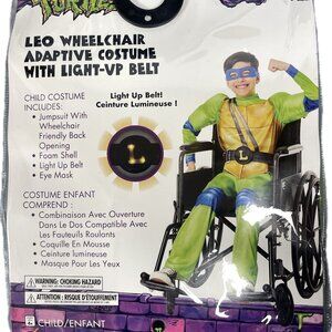 Boys TMNT Leo Leonardo Muscle Jumpsuit Costume Wheelchair Adaptive SMALL NEW